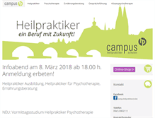 Tablet Screenshot of campus-heilpraktikerschulen.de